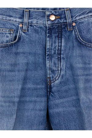 Seoul jeans in medium blue cotton denim DON THE FULLER | SEOULDTFLORBM2S6009